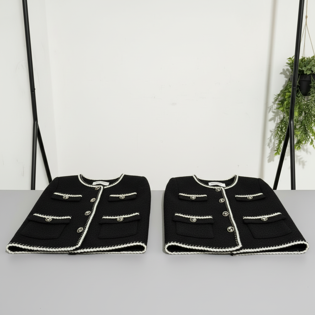 Elegante Damenweste mit Kontrastdetails