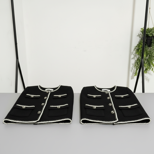 Elegante Damenweste mit Kontrastdetails