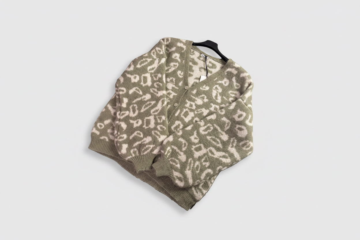 Strickjacke mit Muster – Langarm